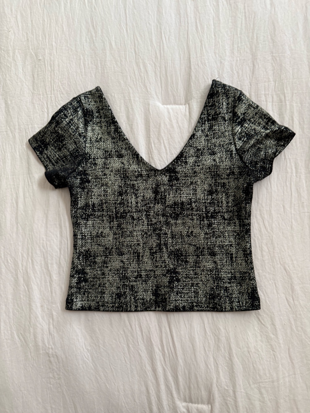 Black Heathered Knit Women's Shorts
